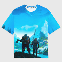 Футболка оверсайз мужская Вальгала, цвет: 3D-принт