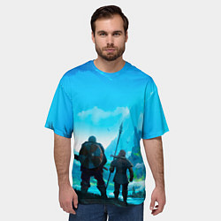 Футболка оверсайз мужская Вальгала, цвет: 3D-принт — фото 2