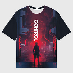 Футболка оверсайз мужская Control, цвет: 3D-принт