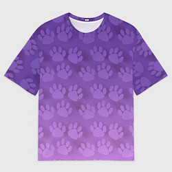 Мужская футболка оверсайз Кошачьи Следы