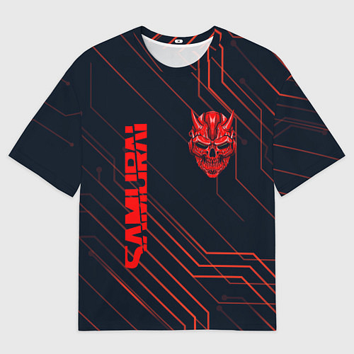 Мужская футболка оверсайз CYBERPUNK 2077 samurai / 3D-принт – фото 1