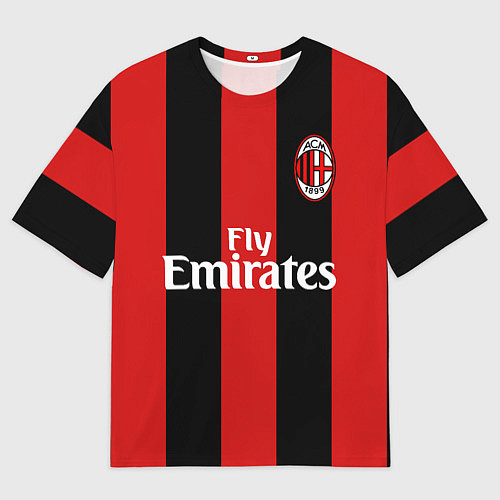 Мужская футболка оверсайз Форма Милан Бекхэм / 3D-принт – фото 1