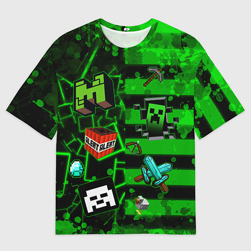Мужская футболка оверсайз Minecraft Майнкрафт / 3D-принт – фото 1