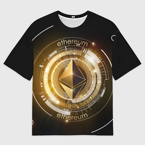 Мужская футболка оверсайз ETHEREUM ЭФИРИУМ / 3D-принт – фото 1