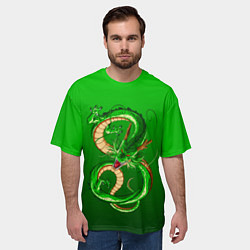 Футболка оверсайз мужская Земляной анимешный дракон, цвет: 3D-принт — фото 2