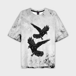 Мужская футболка оверсайз Gothic crows