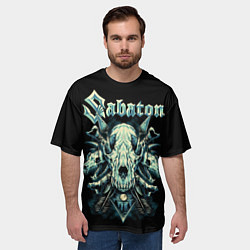 Футболка оверсайз мужская Sabaton, цвет: 3D-принт — фото 2