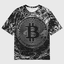 Футболка оверсайз мужская БИТКОИН BITCOIN, цвет: 3D-принт