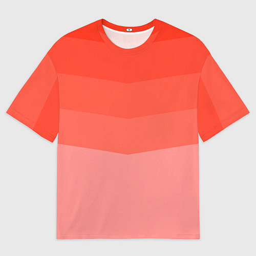 Мужская футболка оверсайз Персиковый Градиент / 3D-принт – фото 1