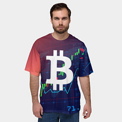 Футболка оверсайз мужская БИТКОИН BITCOIN, цвет: 3D-принт — фото 2