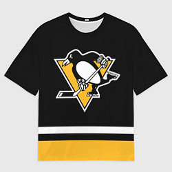 Футболка оверсайз мужская Питтсбург Пингвинз Форма1, цвет: 3D-принт