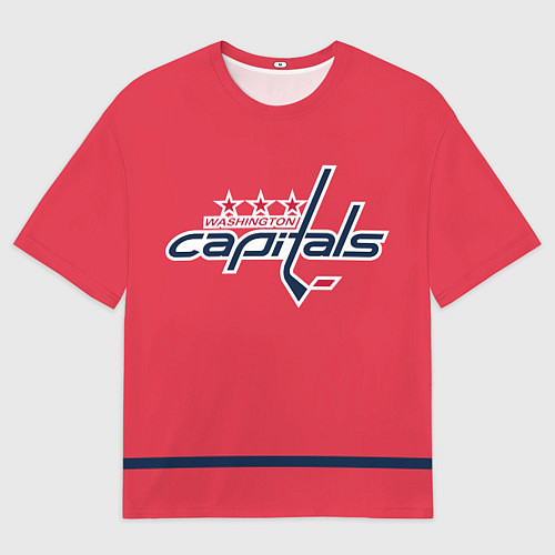 Мужская футболка оверсайз Вашингтон Кэпиталз Форма1 / 3D-принт – фото 1