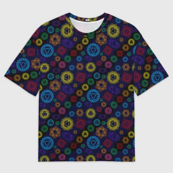 Футболка оверсайз мужская Чакры, цвет: 3D-принт