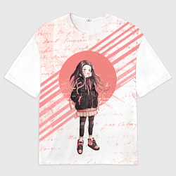 Футболка оверсайз мужская Незуко, цвет: 3D-принт