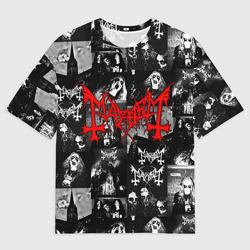 Мужская футболка оверсайз MAYHEM / 3D-принт – фото 1
