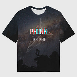Мужская футболка оверсайз PHONK Drift King фонк дрифт