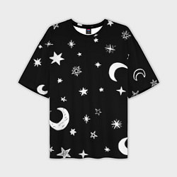 Мужская футболка оверсайз Звездное небо