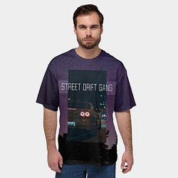 Футболка оверсайз мужская Street Drift Gang Дрифт, цвет: 3D-принт — фото 2