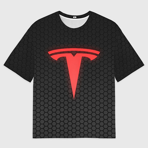 Мужская футболка оверсайз NEON TESLA НЕОН ТЕСЛА / 3D-принт – фото 1