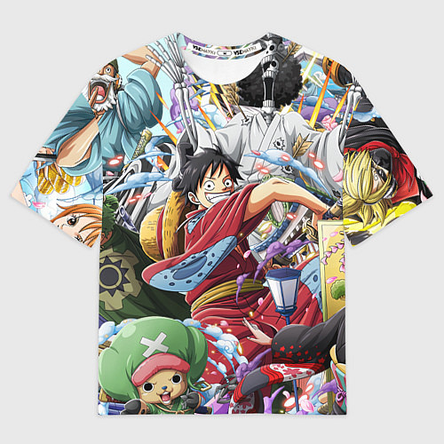 Мужская футболка оверсайз ONE PIECE ВАН ПИС / 3D-принт – фото 1