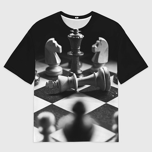 Мужская футболка оверсайз Шахматы / 3D-принт – фото 1