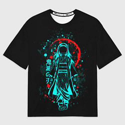 Мужская футболка оверсайз Нэдзуко, Kimetsu no Yaiba