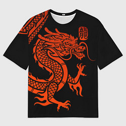 Мужская футболка оверсайз RED CHINA DRAGON