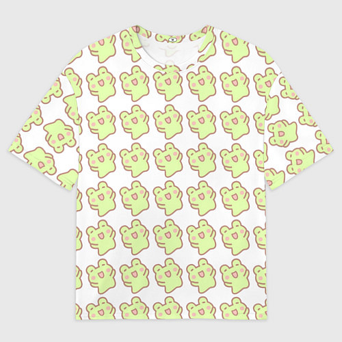 Мужская футболка оверсайз Счастливые лягушки / 3D-принт – фото 1
