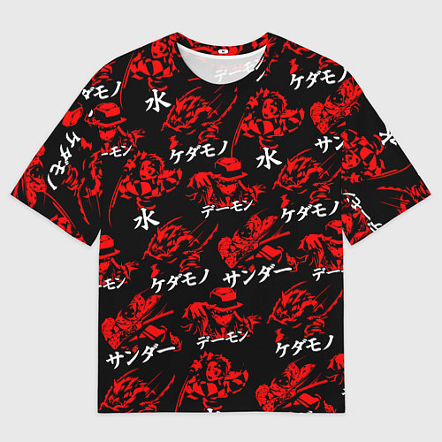 Мужская футболка оверсайз КЛИНОК, РАССЕКАЮЩИЙ ДЕМОНОВ / 3D-принт – фото 1