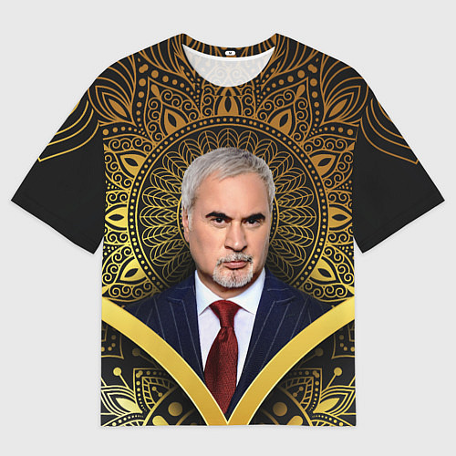 Мужская футболка оверсайз Валерий Меладзе золото мандала / 3D-принт – фото 1