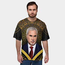 Футболка оверсайз мужская Валерий Меладзе золото мандала, цвет: 3D-принт — фото 2