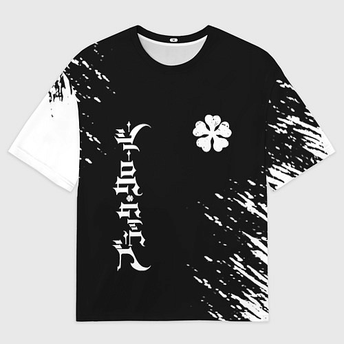 Мужская футболка оверсайз Черный клевер / 3D-принт – фото 1