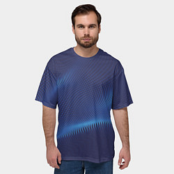Футболка оверсайз мужская 3D волна, цвет: 3D-принт — фото 2