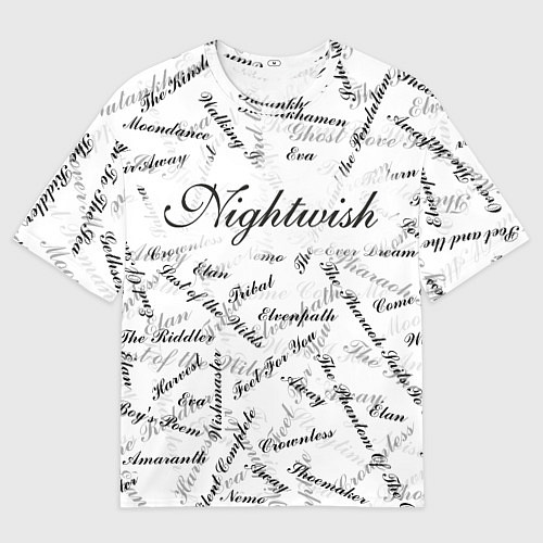 Мужская футболка оверсайз Nightwish Songs Найтвиш песни Z / 3D-принт – фото 1