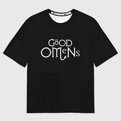 Футболка оверсайз мужская GOOD OMENS БЛАГИЕ ЗНАМЕНИЯ КРЫЛЬЯ, цвет: 3D-принт