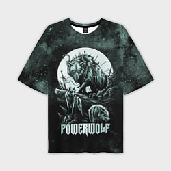 Футболка оверсайз мужская Powerwolf, цвет: 3D-принт