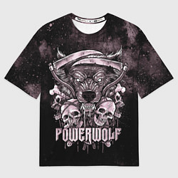 Футболка оверсайз мужская Powerwolf, цвет: 3D-принт
