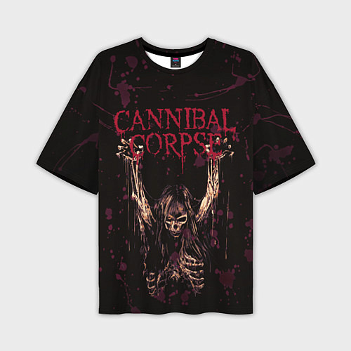 Мужская футболка оверсайз Cannibal Corpse Skeleton / 3D-принт – фото 1