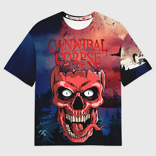 Мужская футболка оверсайз Cannibal / 3D-принт – фото 1