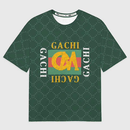 Мужская футболка оверсайз GACHI GUCCI / 3D-принт – фото 1