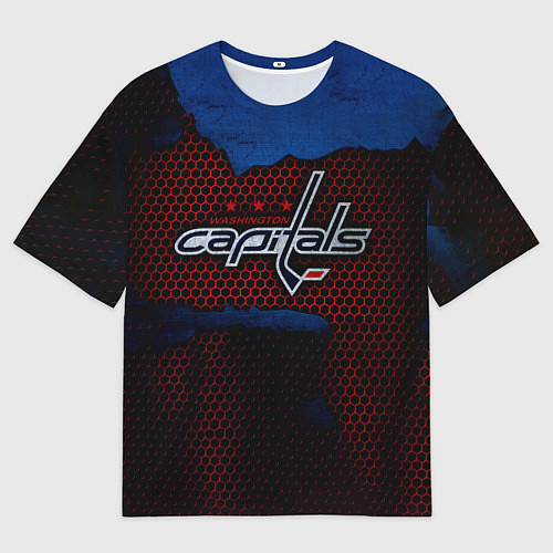Мужская футболка оверсайз WASHINGTON CAPITALS / 3D-принт – фото 1
