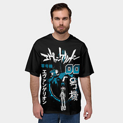 Футболка оверсайз мужская Евангелион, EVA 00, цвет: 3D-принт — фото 2