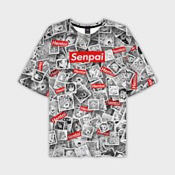 Мужская футболка оверсайз Hentai senpai