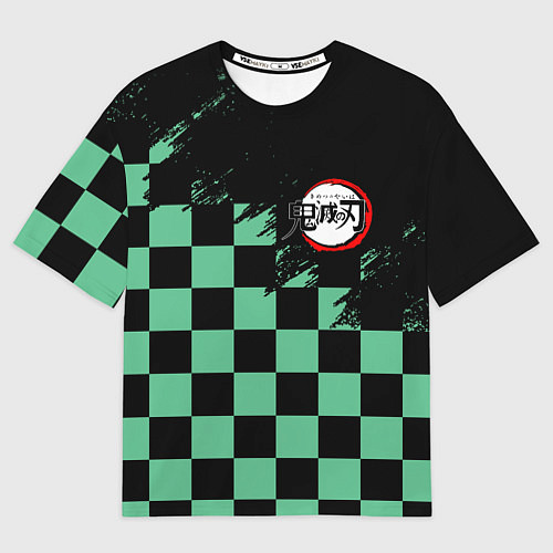 Мужская футболка оверсайз TANJIRO KAMADO ТАНДЖИРО / 3D-принт – фото 1