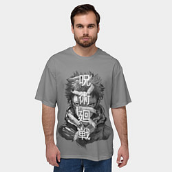 Футболка оверсайз мужская JUJUTSU KAISEN ИТАДОРИ, цвет: 3D-принт — фото 2