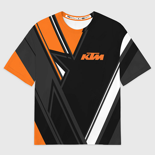 Мужская футболка оверсайз KTM КТМ / 3D-принт – фото 1