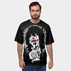 Футболка оверсайз мужская Хеллсинг, Алукард, цвет: 3D-принт — фото 2