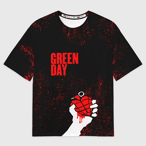 Мужская футболка оверсайз Green day / 3D-принт – фото 1