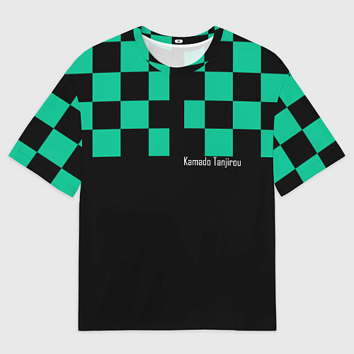 Мужская футболка оверсайз Kamado Tanjirou Kimetsu no Yaiba / 3D-принт – фото 1
