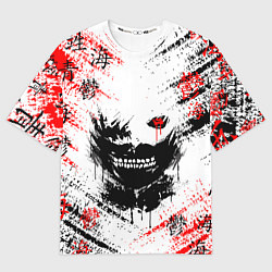 Футболка оверсайз мужская ТОКИЙСКИЙ ГУЛЬ КЕН КАНЕКИ, цвет: 3D-принт